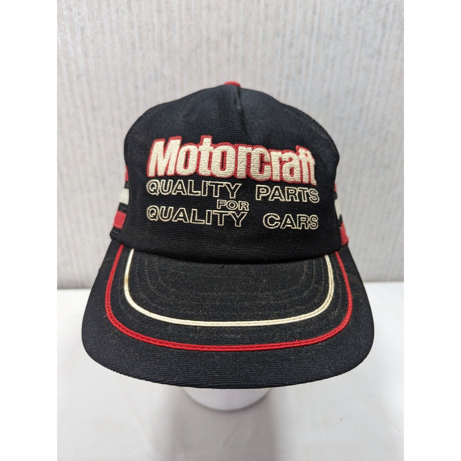 Vintage Ford Motorcraft Quality Parts For Quality Cars 3 Stripe Trucker Hat Usa